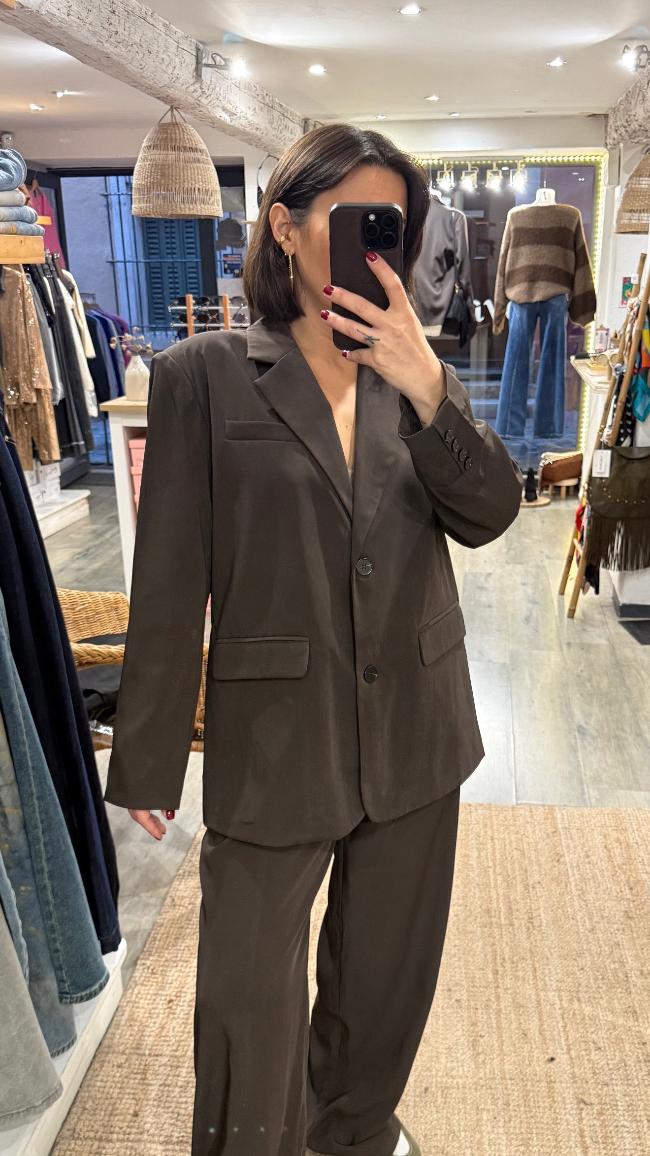 BLAZER OVERSIZE MARRON D’ENSEMBLE