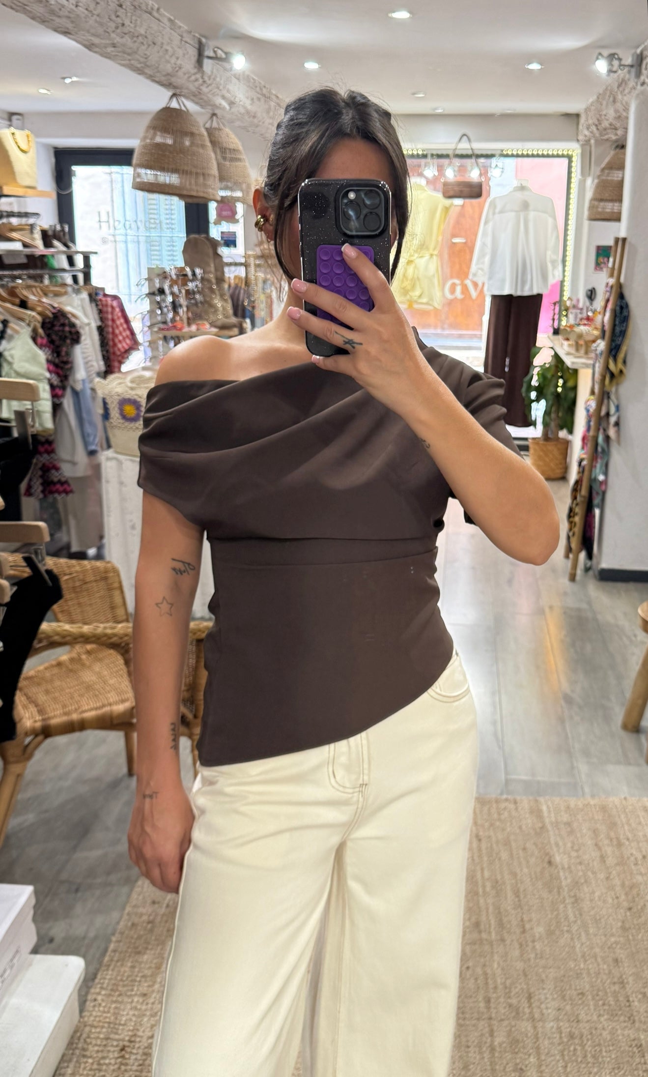 TOP ASYMÉTRIQUE CHOCO