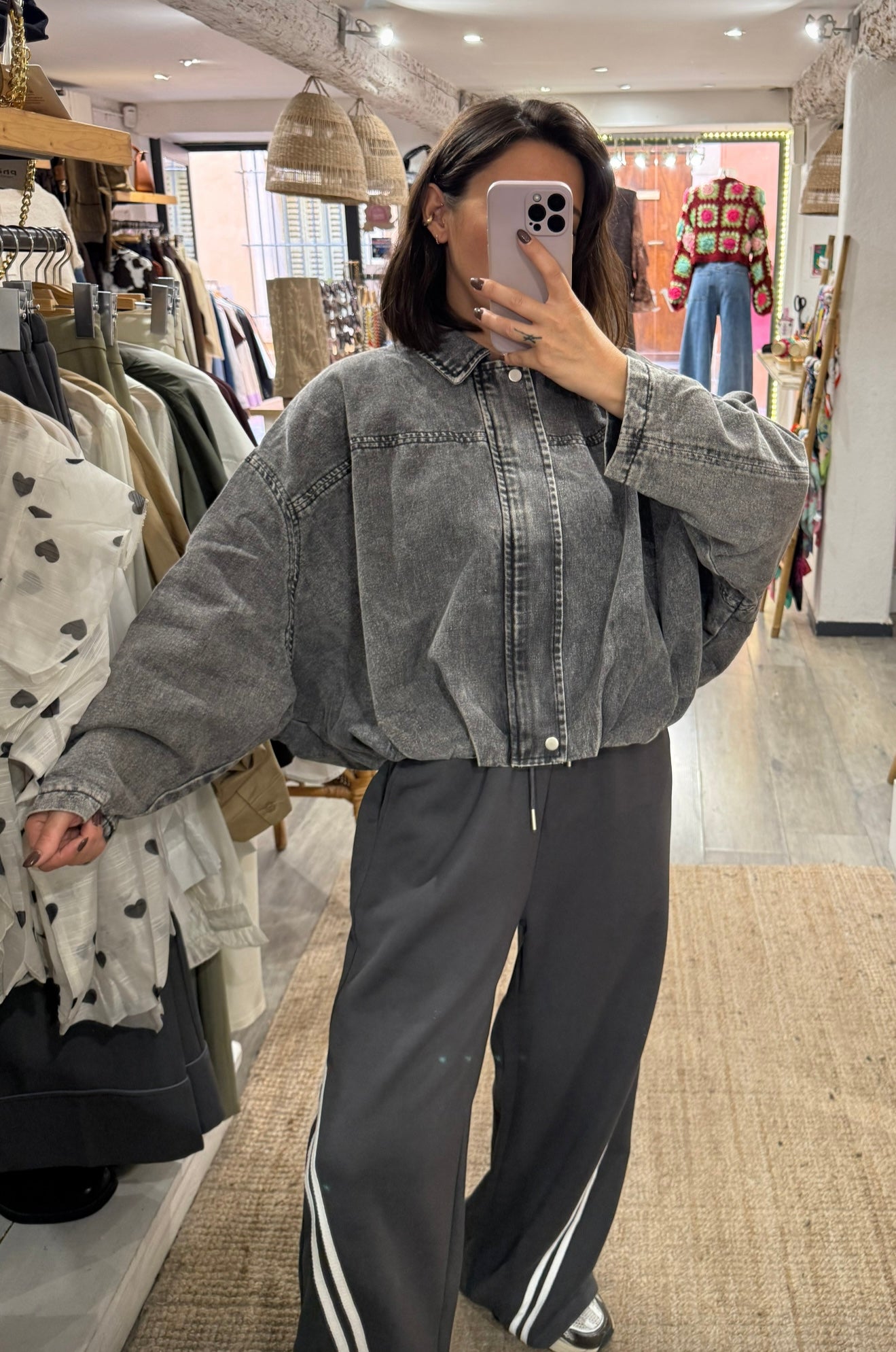 VESTE JEANS GRIS