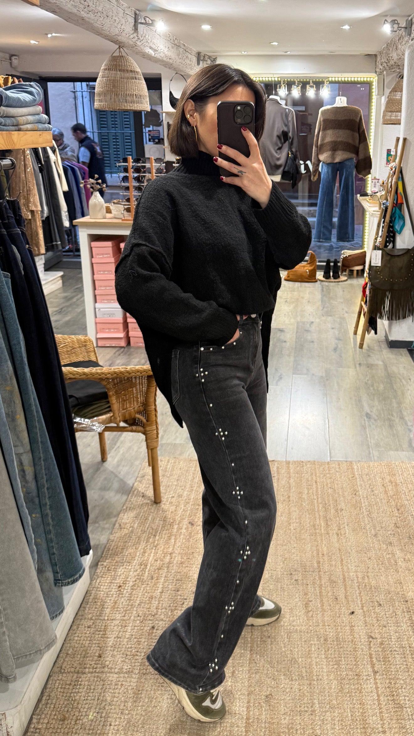 JEANS CLOUS WIDE LEG