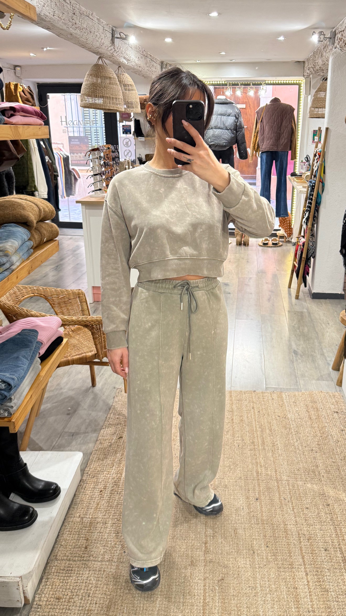 PANTALON ENSEMBLE SURVÊTEMENT KAKI