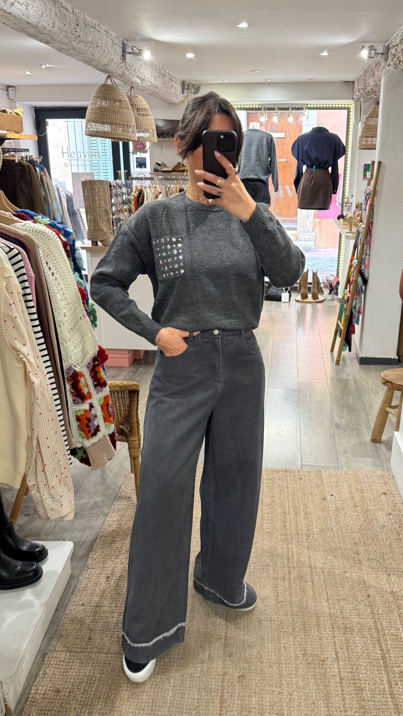 JEANS GRIS