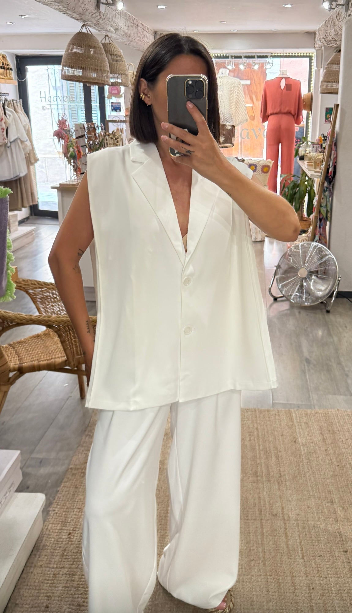 VESTE ENSEMBLE BLANC