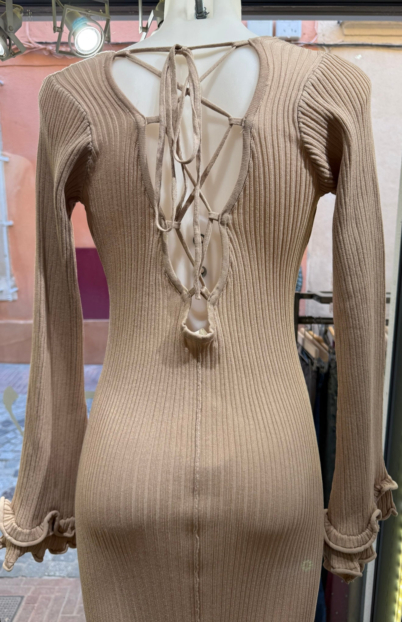 ROBE LONGUE MANCHES TULIPES