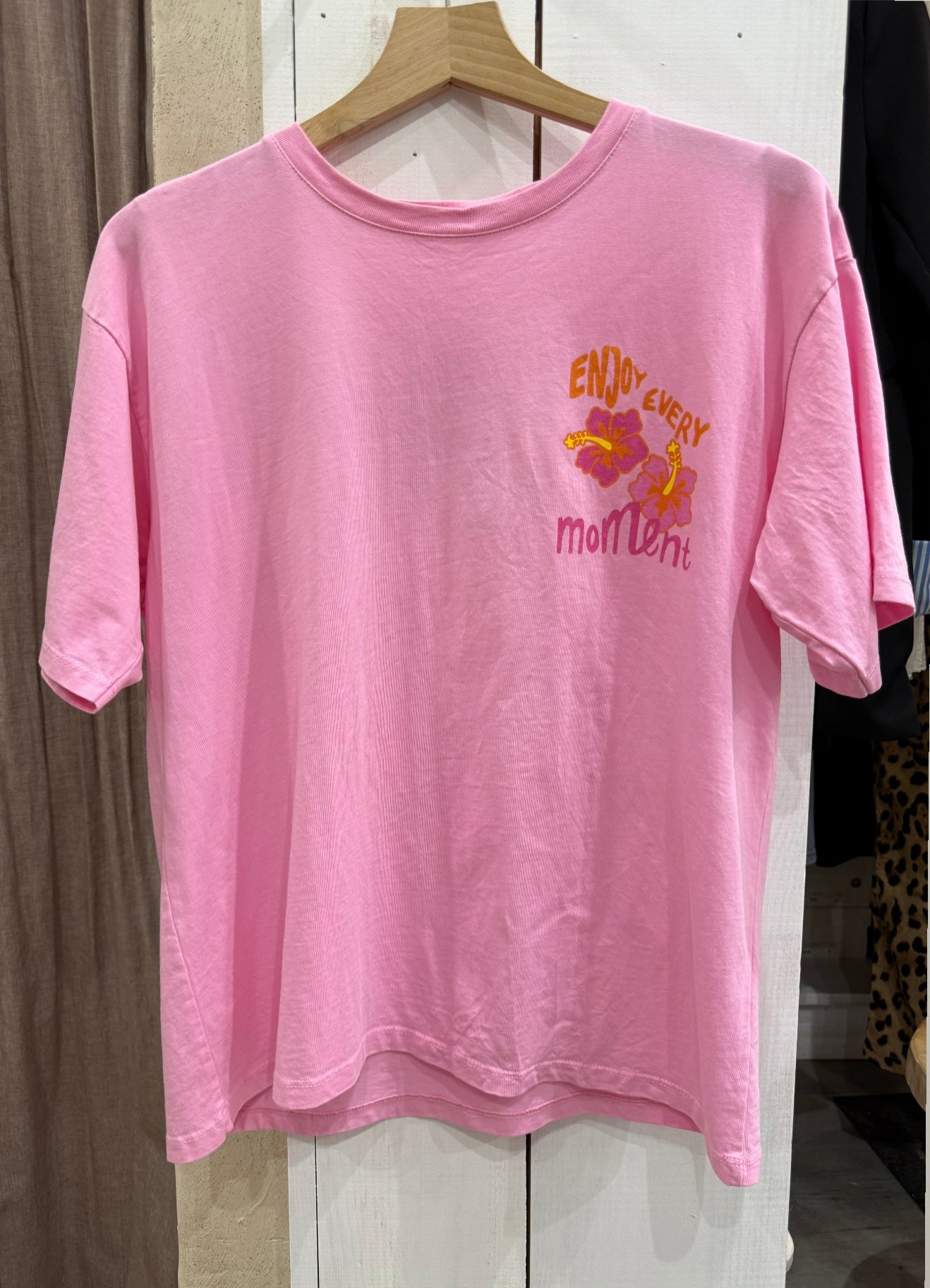 TEE SHIRT « ENJOY EVERY MOMENT » ROSE