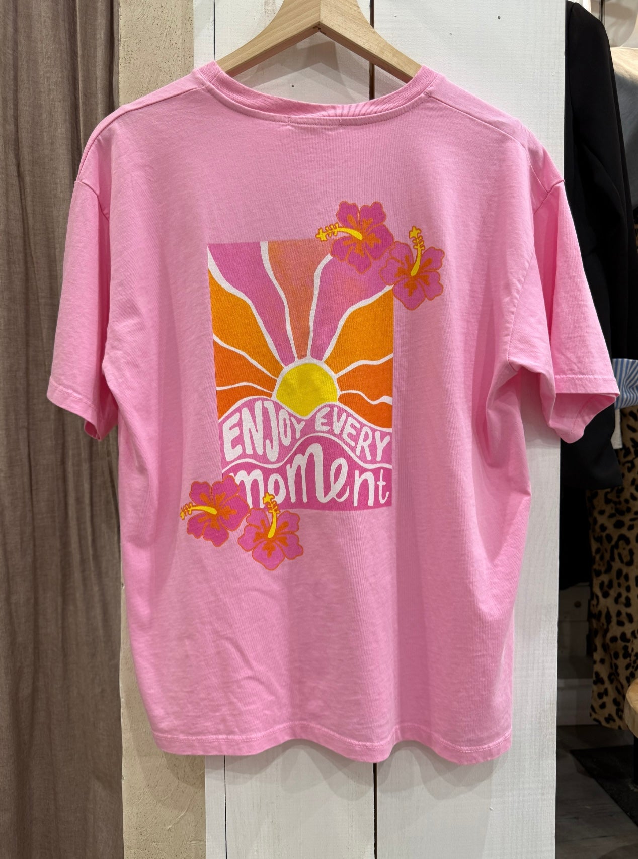 TEE SHIRT « ENJOY EVERY MOMENT » ROSE