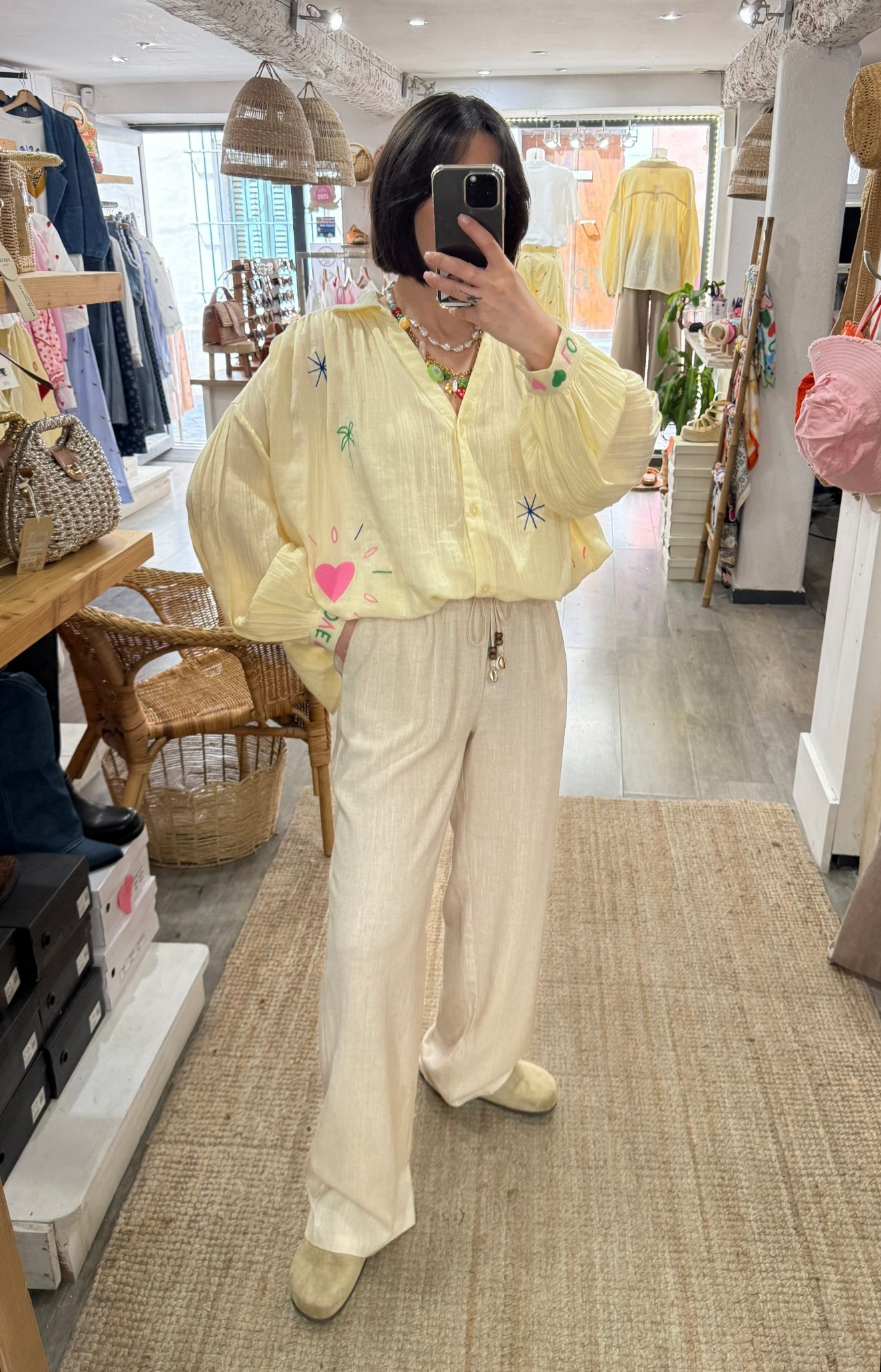 PANTALON LIN ÉCRU