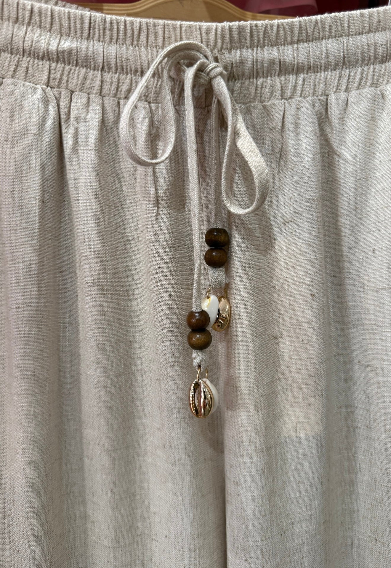 PANTALON LIN TAUPE
