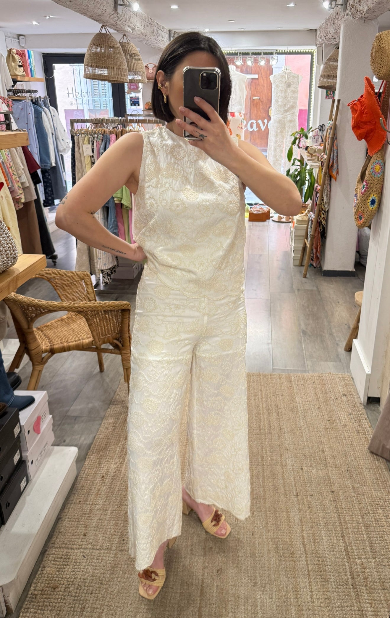 PANTALON ENSEMBLE BRODÉE