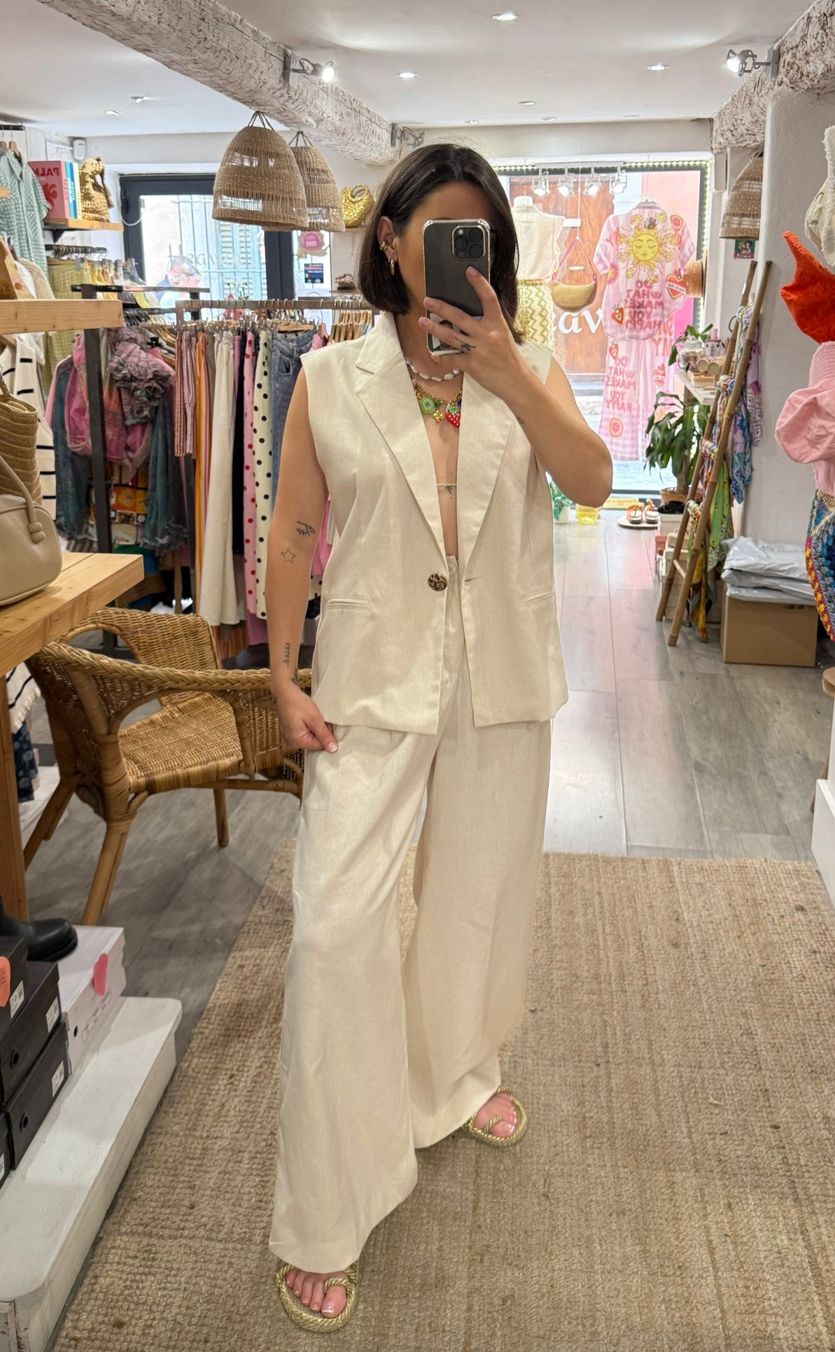 PANTALON D’ENSEMBLE BEIGE