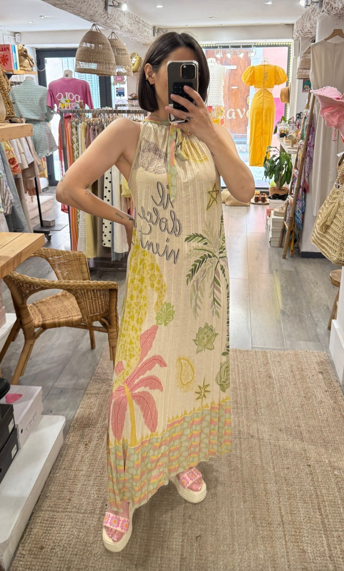ROBE IRISÉE PALMIER