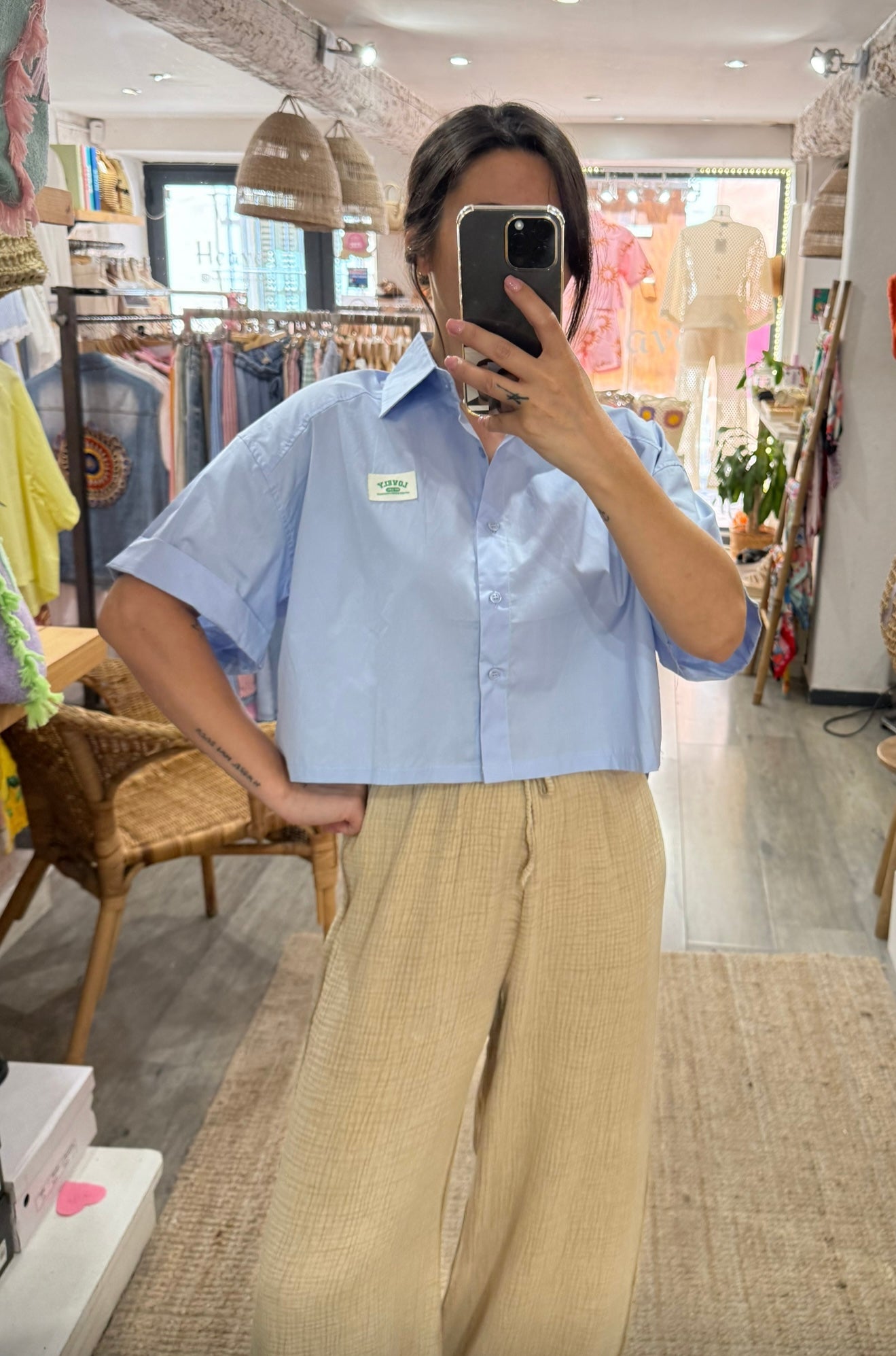 CHEMISE « LOVELY » BLEU