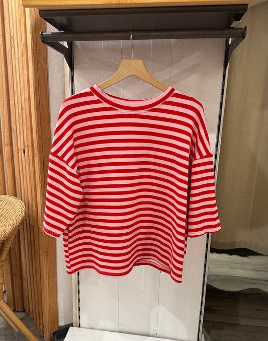 TEE SHIRT ROSE/ROUGE