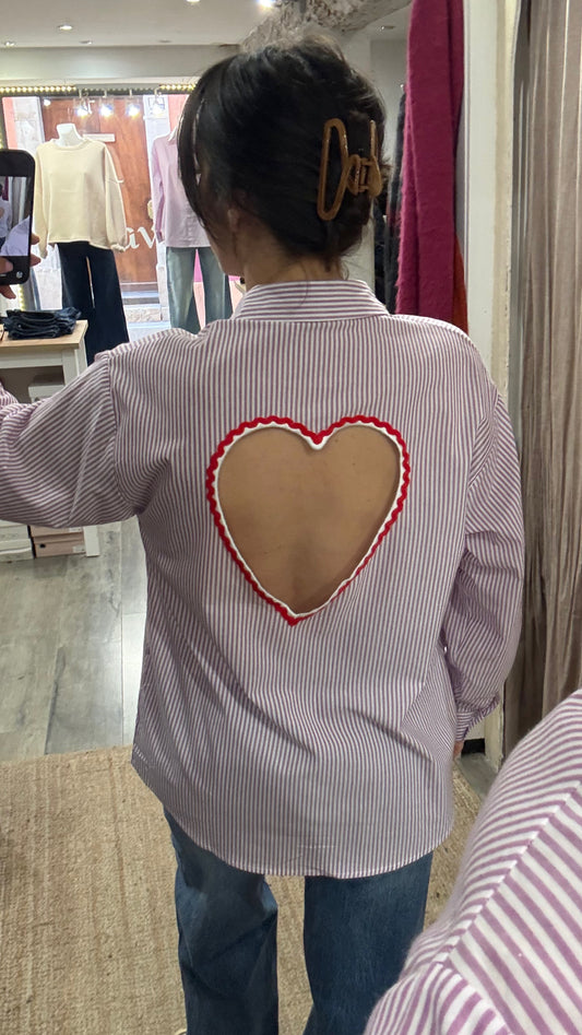 CHEMISE CŒUR OUVERT DOS