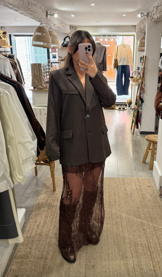 BLAZER OVERSIZE CHOCO
