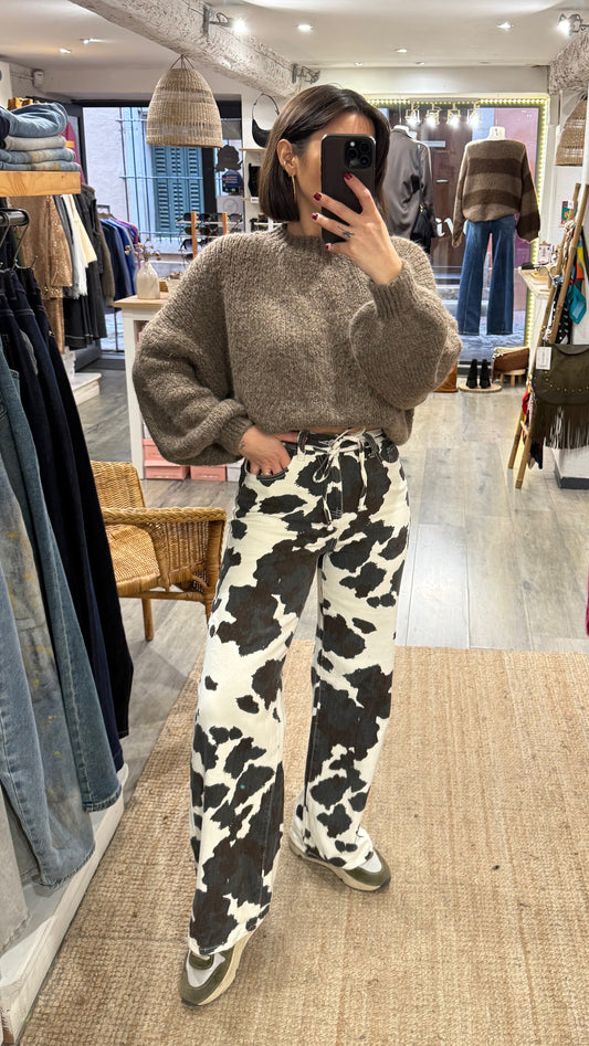 JEANS WIDE LEG VACHE