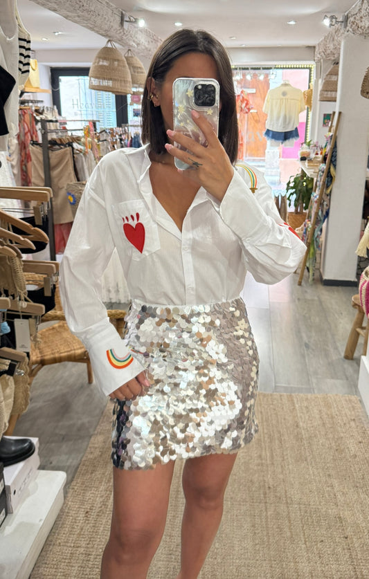 CHEMISE ARC EN CIEL BRODÉ