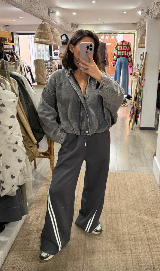 VESTE JEANS GRIS