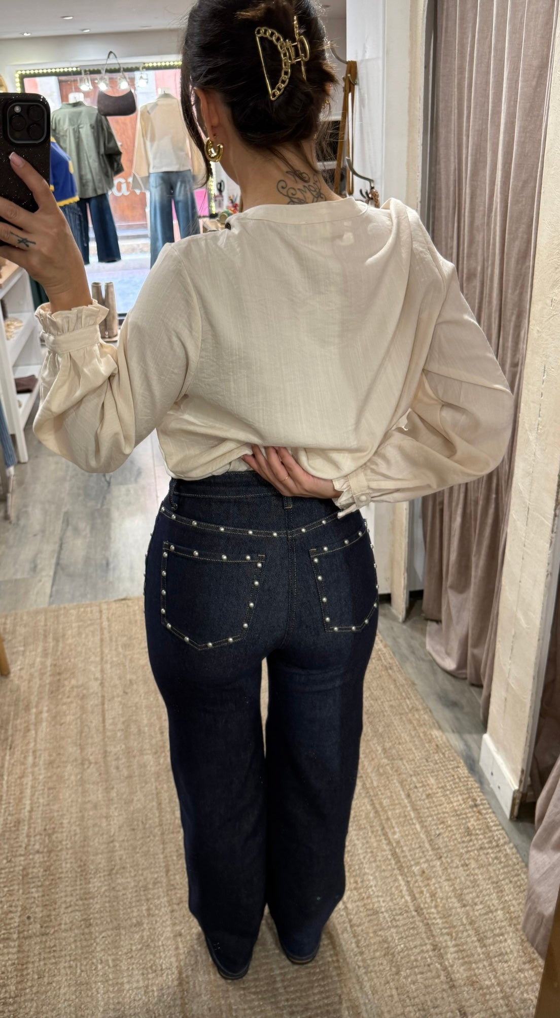 JEANS BRUT CLOUS