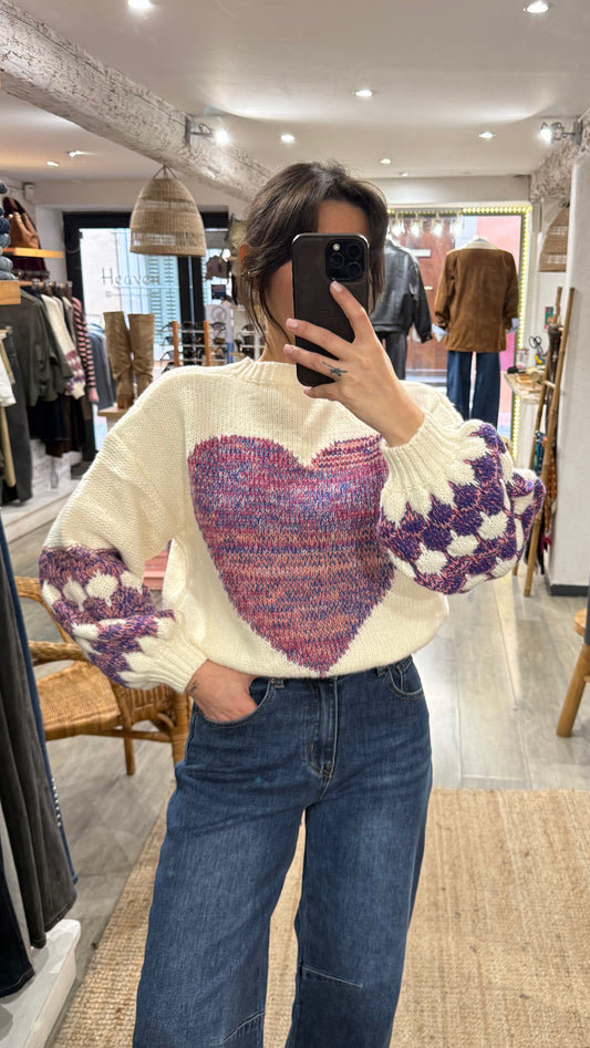 PULL MAILLE CŒUR