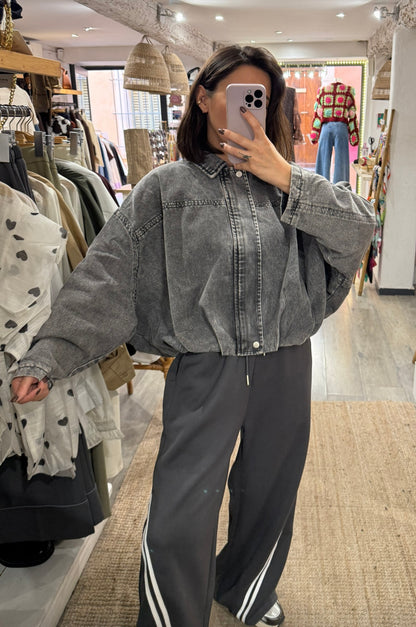VESTE JEANS GRIS