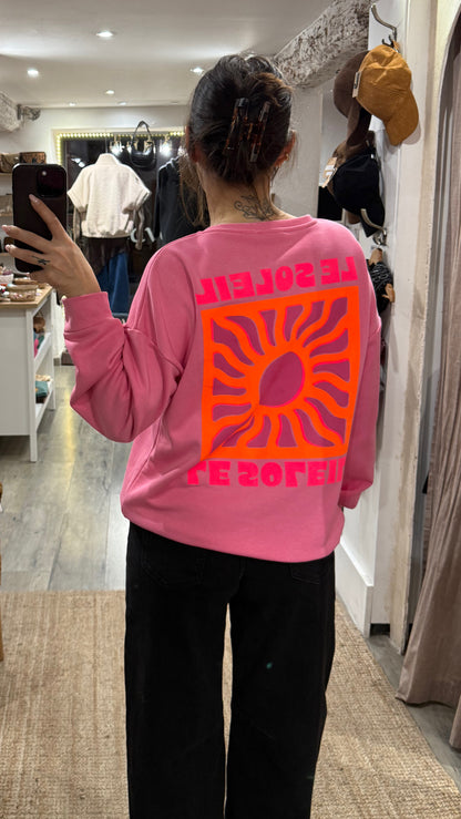PULL «  LE SOLEIL » ROSE