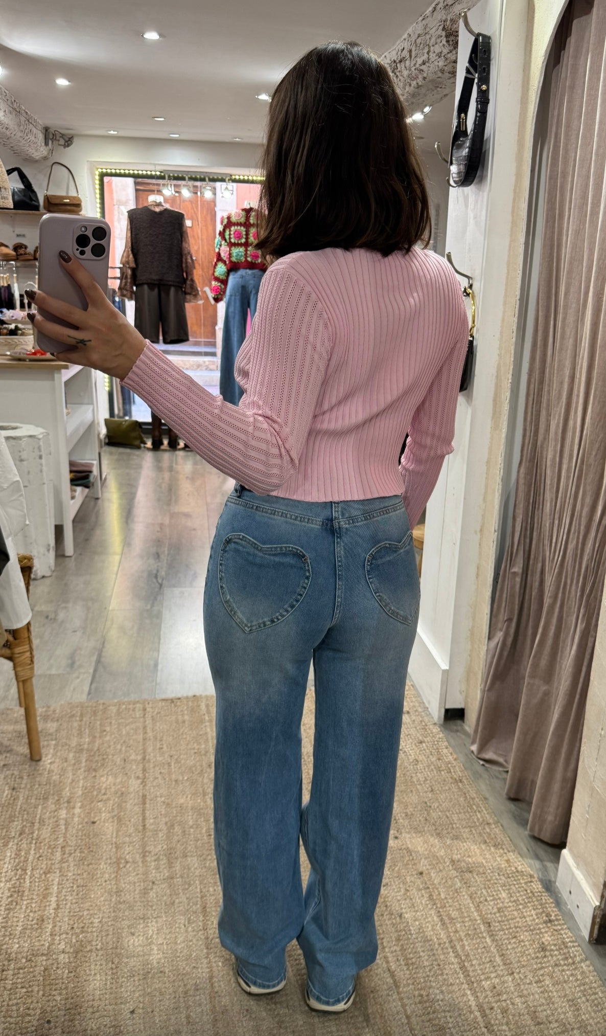 JEANS POCHES CŒUR