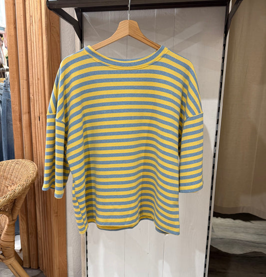 TEE SHIRT BLEU / JAUNE