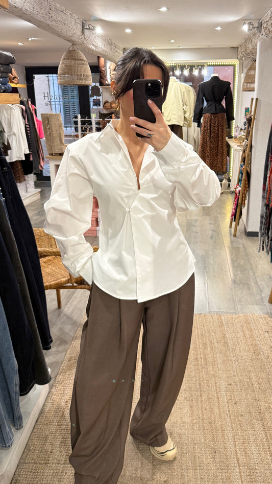 CHEMISE CROISÉE BLANCHE