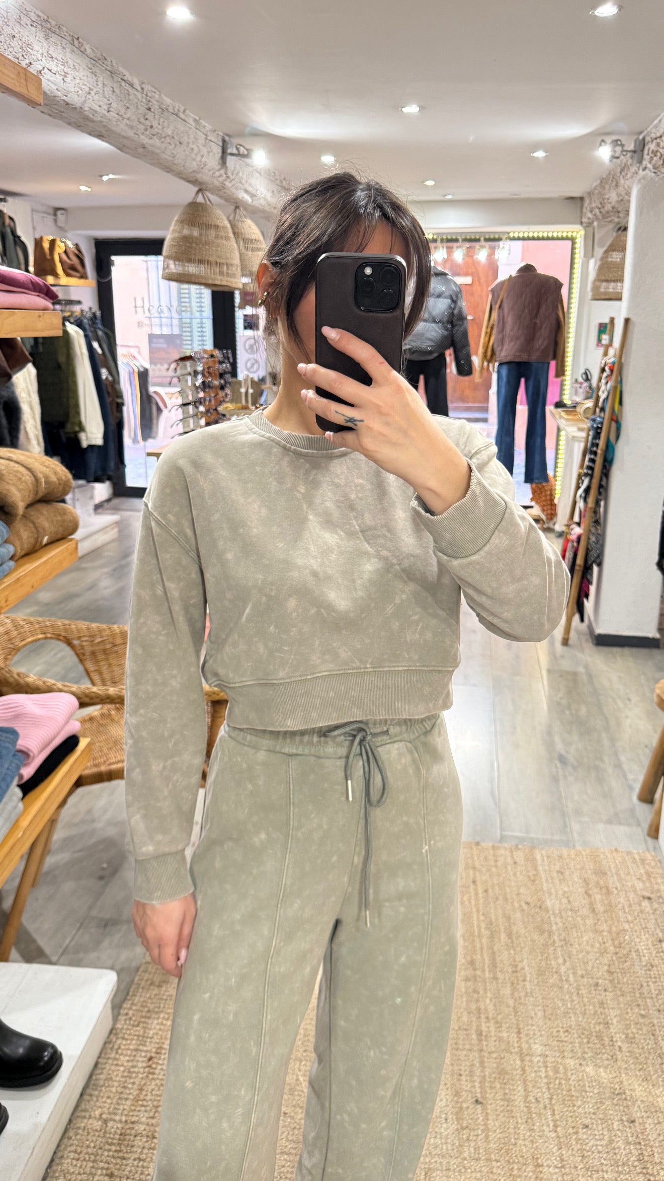 SWEAT ENSEMBLE SURVÊTEMENT KAKI