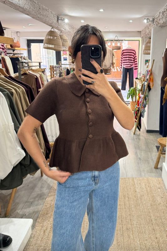 GILET TULIPE CHOCO