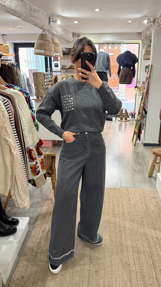 JEANS GRIS