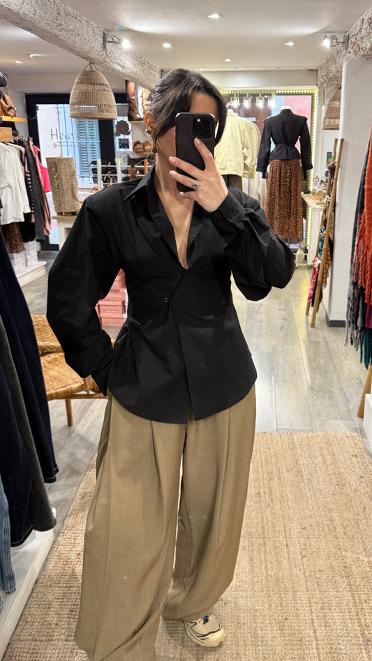 CHEMISE CROISÉE NOIRE