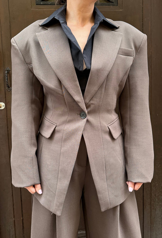 BLAZER ÉPAULETTES CHOCO