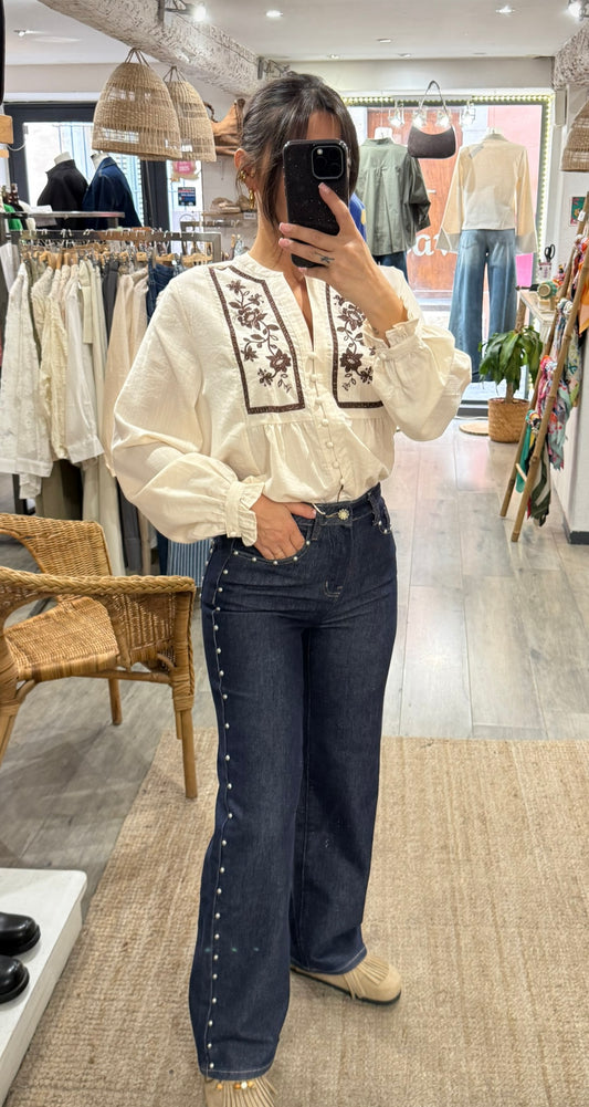 JEANS BRUT CLOUS