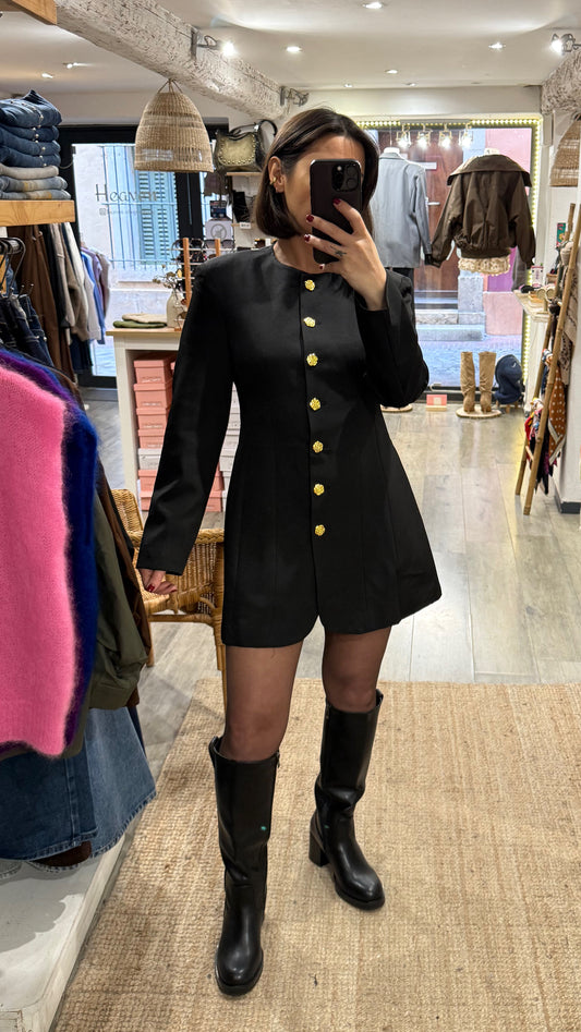 REDINGOTE BOUTONS FLEUR DORÉ