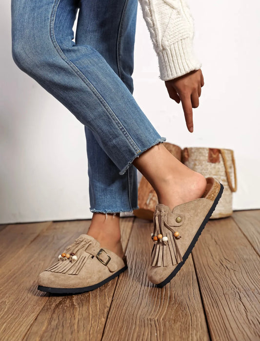 MULES BEIGE PERLES