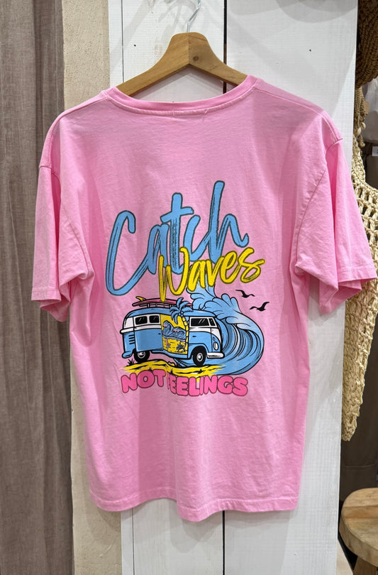 TEE SHIRT «  CATCH WAVES »