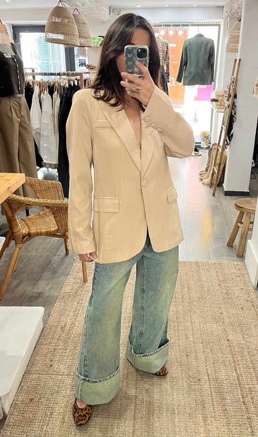 Blazer Beige rayures Irisé