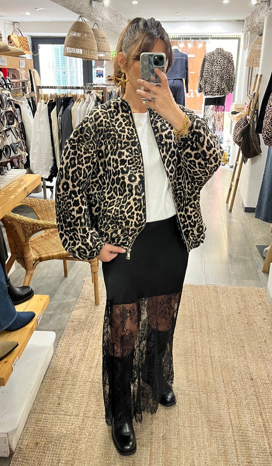 Bombers Leopard oversize