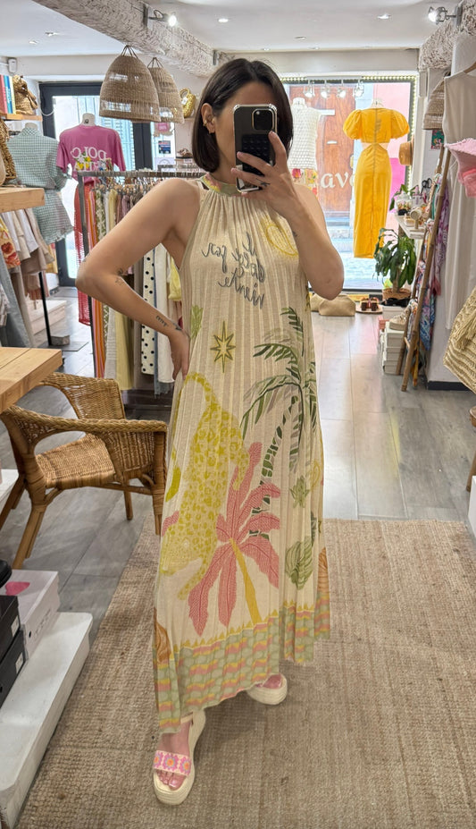 ROBE IRISÉE PALMIER