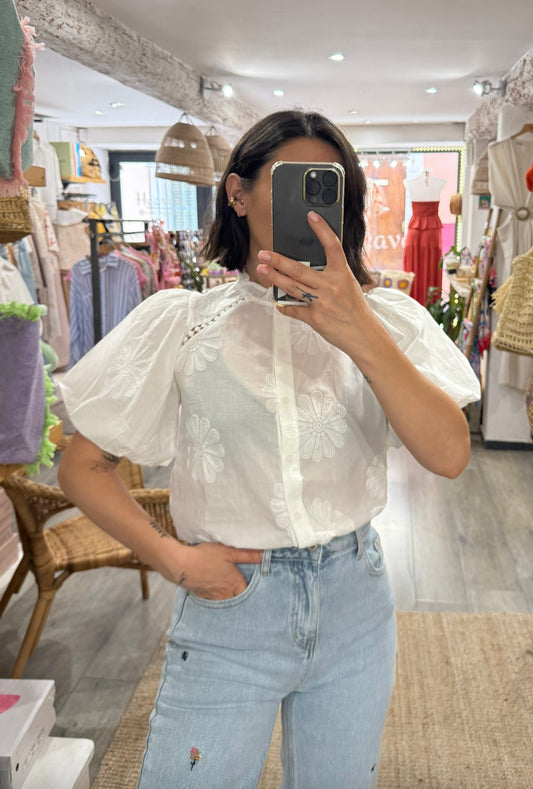 CHEMISE BRODÉE BLANCHE