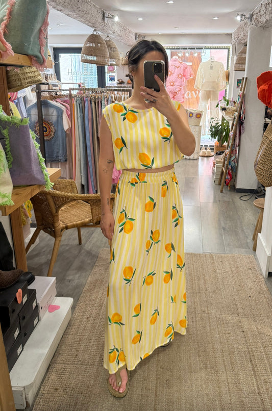 JUPE CITRON JAUNE D’ENSEMBLE