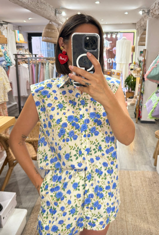 CHEMISE ENSEMBLE FLEURS