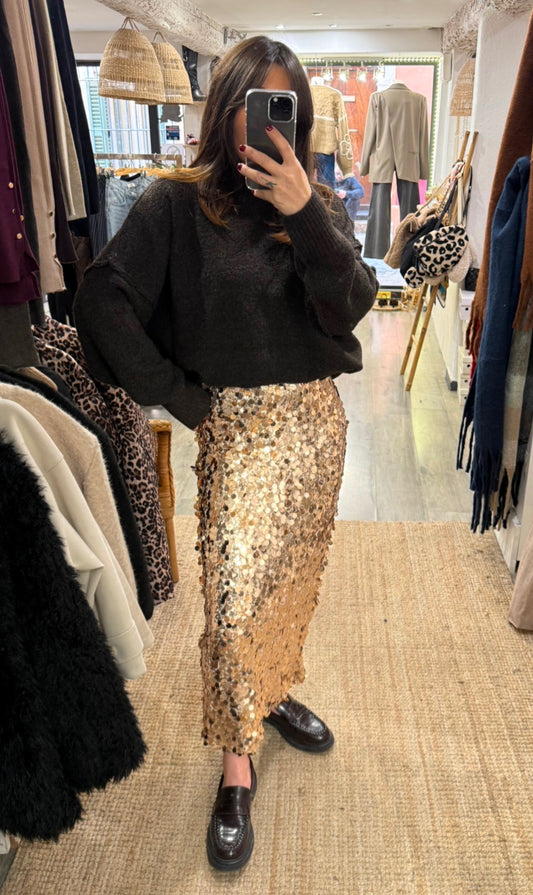 JUPE SEQUIN DORÉE