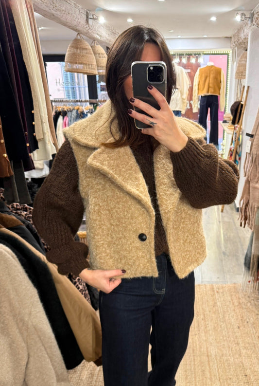 GILET BEIGE